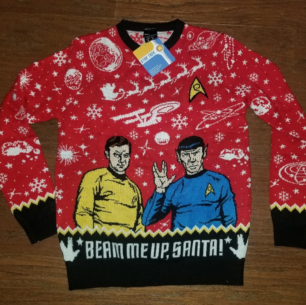 Official Star Trek ‘Beam Me Up, Santa!’ Christmas Ugly Sweater